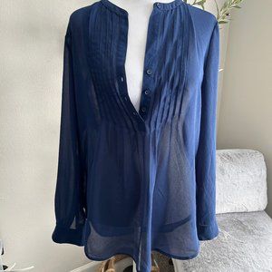 Old Navy Sheer Blue Blouse Size M NWT